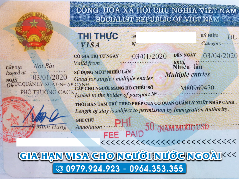 Gia hạn visa cho người nước ngoài 