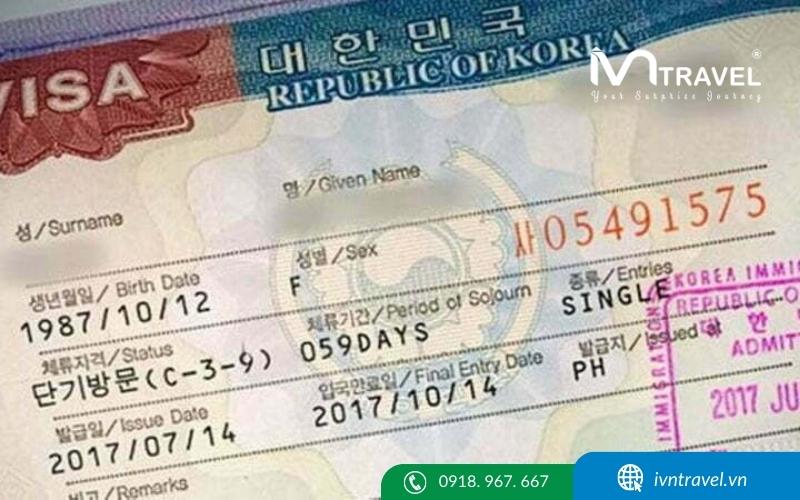 Visa du lịch Hàn Quốc thường có thời hạn là 3 tháng với 1 lần nhập cảnh duy nhất