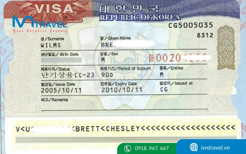Số visa Hàn Quốc là dãy số được in trên thị thực, được sử dụng như một ID cá nhân